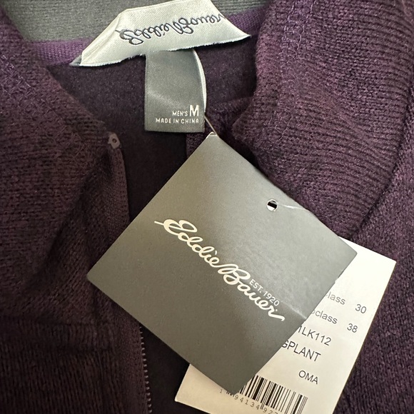 NWT;Eddie Bauer Radiator Fleece Quarter-Zip Pullover Sweater - Picture 4 of 6